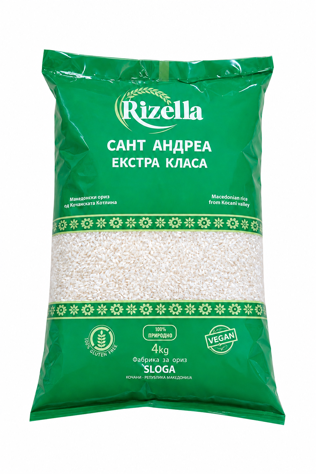 Rizella Кочански С. Андреа ориз во 4 кг пакување